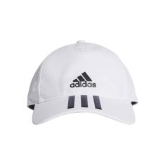 Adidas Junior Six-Panel 3-Stripes Climalite Cap - White